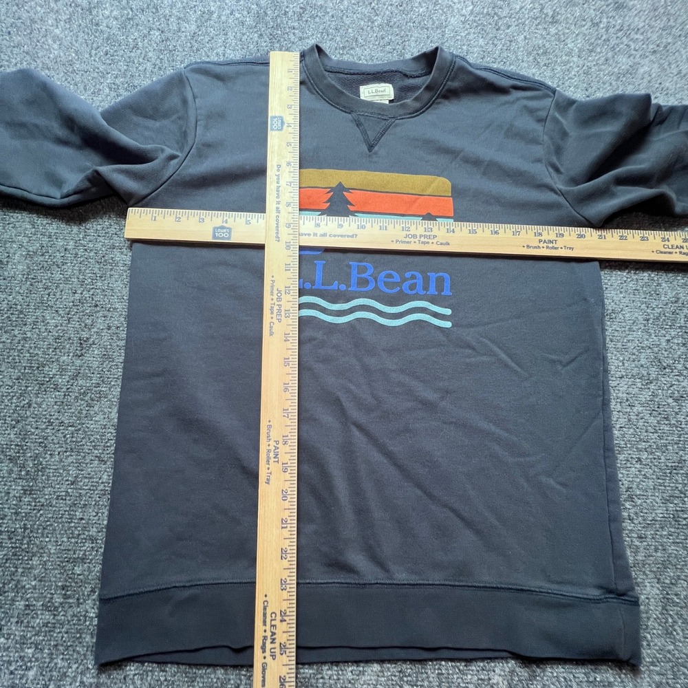 LL Bean Kids XL 18 Graphic Top Bundle Sweatshirt and T-Shirt Navy Blue Retro - Picture 5 of 16